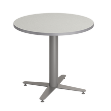 Load image into Gallery viewer, Round café tabletop with laminate top and café-height base options