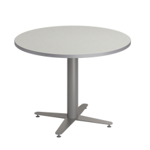 Load image into Gallery viewer, Round café tabletop with laminate top and café-height base options