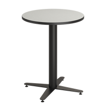 Load image into Gallery viewer, Round café tabletop with laminate top and café-height base options