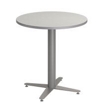 Load image into Gallery viewer, Round café tabletop with laminate top and café-height base options
