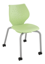 Load image into Gallery viewer, NXT MOV four-leg caster chair with flexible two-part shell for active seating