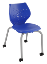 Load image into Gallery viewer, NXT MOV four-leg caster chair with flexible two-part shell for active seating