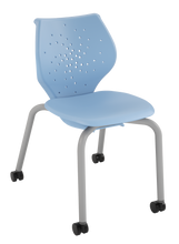 Load image into Gallery viewer, NXT MOV four-leg caster chair with flexible two-part shell for active seating