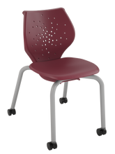 Load image into Gallery viewer, NXT MOV four-leg caster chair with flexible two-part shell for active seating
