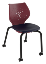 Load image into Gallery viewer, NXT MOV four-leg caster chair with flexible two-part shell for active seating