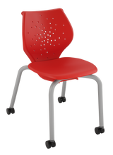 Load image into Gallery viewer, NXT MOV four-leg caster chair with flexible two-part shell for active seating