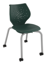 Load image into Gallery viewer, NXT MOV four-leg caster chair with flexible two-part shell for active seating