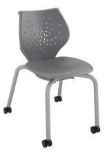 Load image into Gallery viewer, NXT MOV four-leg caster chair with flexible two-part shell for active seating