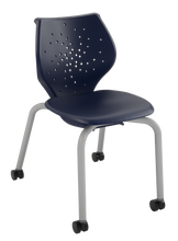 Load image into Gallery viewer, NXT MOV four-leg caster chair with flexible two-part shell for active seating