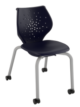 Load image into Gallery viewer, NXT MOV four-leg caster chair with flexible two-part shell for active seating