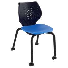 Load image into Gallery viewer, NXT MOV four-leg caster chair with flexible two-part shell for active seating