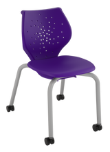 Load image into Gallery viewer, NXT MOV four-leg caster chair with flexible two-part shell for active seating