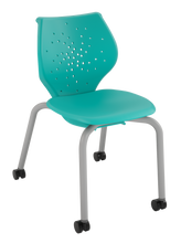 Load image into Gallery viewer, NXT MOV four-leg caster chair with flexible two-part shell for active seating