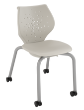 Load image into Gallery viewer, NXT MOV four-leg caster chair with flexible two-part shell for active seating