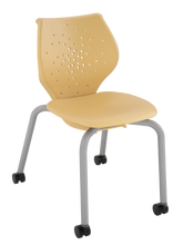 Load image into Gallery viewer, NXT MOV four-leg caster chair with flexible two-part shell for active seating