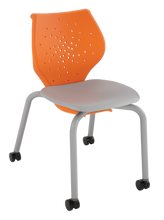 Load image into Gallery viewer, NXT MOV four-leg caster chair with flexible two-part shell for active seating