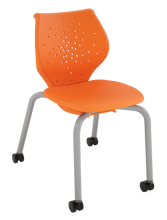 Load image into Gallery viewer, NXT MOV four-leg caster chair with flexible two-part shell for active seating