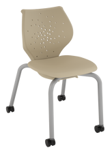 Load image into Gallery viewer, NXT MOV four-leg caster chair with flexible two-part shell for active seating