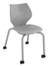 Load image into Gallery viewer, NXT MOV four-leg caster chair with flexible two-part shell for active seating