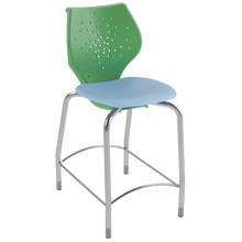 Load image into Gallery viewer, NXT MOV four-leg stool featuring a flexible two-part shell for active seating