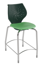 Load image into Gallery viewer, NXT MOV four-leg stool featuring a flexible two-part shell for active seating