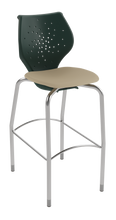 Load image into Gallery viewer, NXT MOV four-leg stool featuring a flexible two-part shell for active seating
