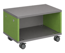 Load image into Gallery viewer, Modular storage unit with an all-shelf for organized, visible classroom storage and customizable finishes.