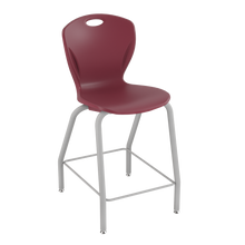 Load image into Gallery viewer, Discover four-leg stool with a flexible seat and sturdy frame for classrooms, cafeterias, and collaborative spaces.