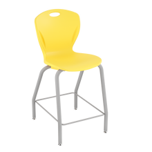 Load image into Gallery viewer, Discover four-leg stool with a flexible seat and sturdy frame for classrooms, cafeterias, and collaborative spaces.