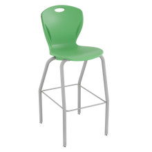 Load image into Gallery viewer, Discover four-leg stool with a flexible seat and sturdy frame for classrooms, cafeterias, and collaborative spaces.