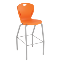 Load image into Gallery viewer, Discover four-leg stool with a flexible seat and sturdy frame for classrooms, cafeterias, and collaborative spaces.