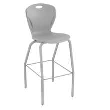 Load image into Gallery viewer, Discover four-leg stool with a flexible seat and sturdy frame for classrooms, cafeterias, and collaborative spaces.