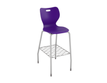 Load image into Gallery viewer, Four Leg Cafe Stool with Bookrack
