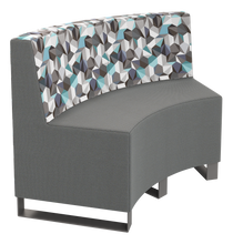 Load image into Gallery viewer, artcobell soft seating curved linear lounge sofa with elevated sled legs
