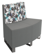 Load image into Gallery viewer, artcobell soft seating curved linear lounge sofa with elevated sled legs