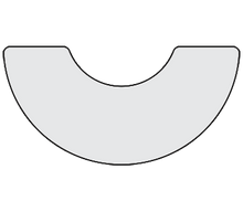 Load image into Gallery viewer, artcobell Tables shape tables half moon line art