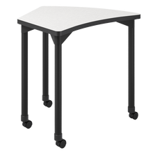 Load image into Gallery viewer, artcobell aperture shape desk with fixed legs casters