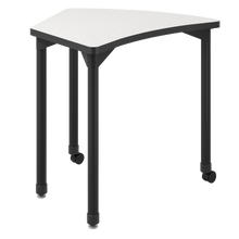 Load image into Gallery viewer, artcobell aperture shape desk with fixed wheelbarrow legs