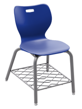 Load image into Gallery viewer, artcobell Alphabet Four Leg Chair with Bookrack