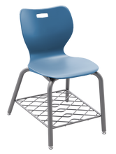 Load image into Gallery viewer, artcobell Alphabet Four Leg Chair with Bookrack