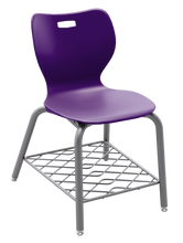 Load image into Gallery viewer, artcobell Alphabet Four Leg Chair with Bookrack