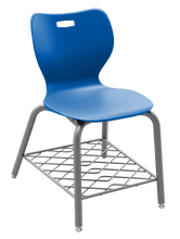 Load image into Gallery viewer, artcobell Alphabet Four Leg Chair with Bookrack