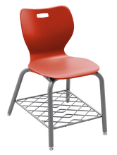 Load image into Gallery viewer, artcobell Alphabet Four Leg Chair with Bookrack