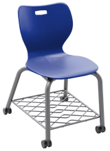 Load image into Gallery viewer, artcobell Seating Alphabet Four Leg Caster w/Bookrack