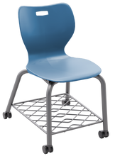 Load image into Gallery viewer, artcobell Seating Alphabet Four Leg Caster w/Bookrack