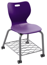 Load image into Gallery viewer, artcobell Seating Alphabet Four Leg Caster w/Bookrack