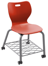 Load image into Gallery viewer, artcobell Seating Alphabet Four Leg Caster w/Bookrack