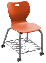 Load image into Gallery viewer, artcobell Seating Alphabet Four Leg Caster w/Bookrack