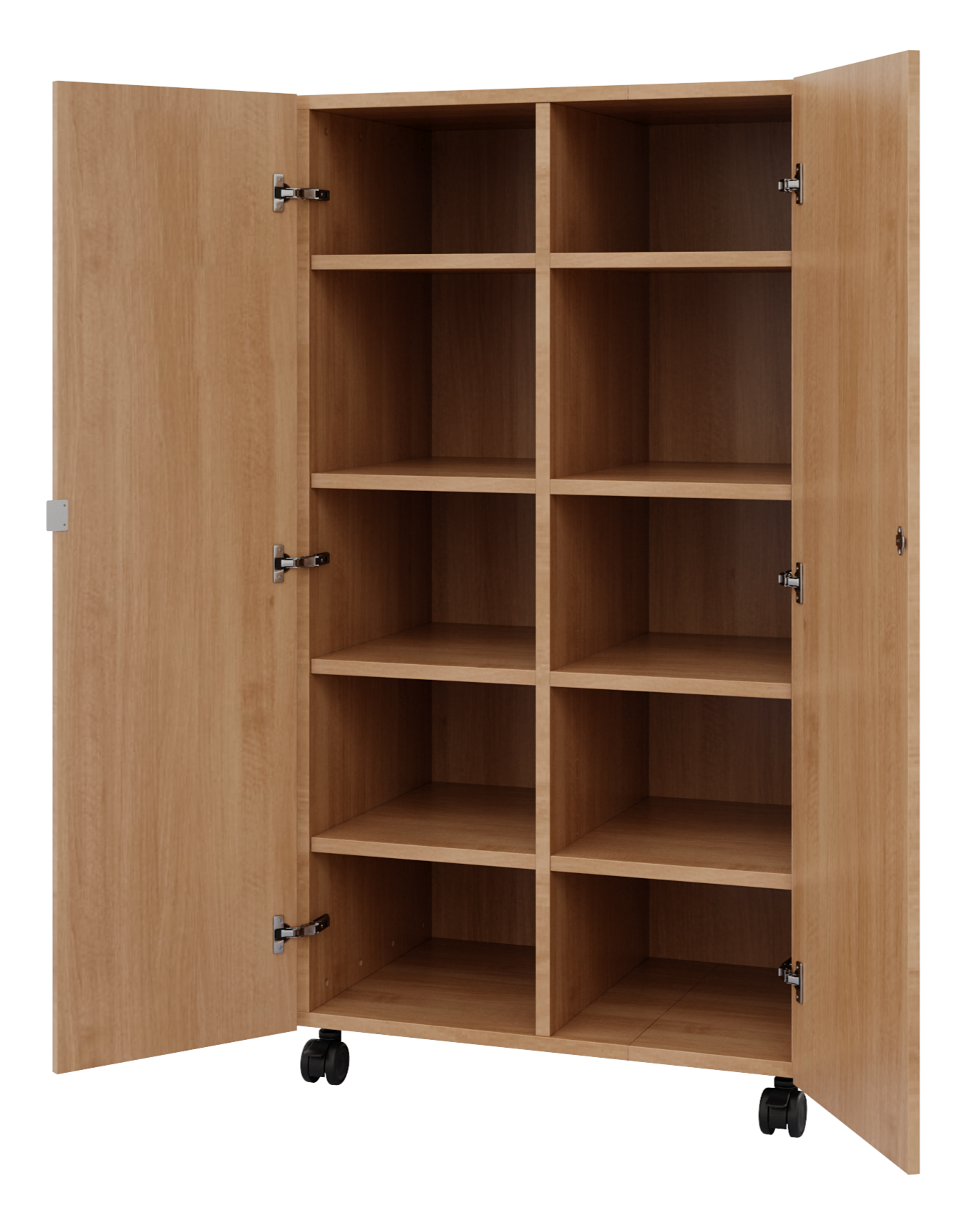 Tall brown storage top cabinet