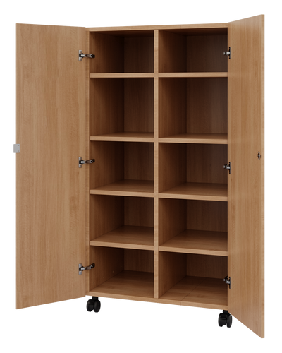 artcobell tall storage with divided shelves